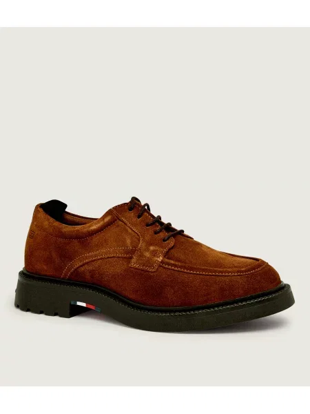 Tommy Hilfiger Pantofi derby | piele întoarsă maro