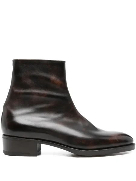Cizme scurte John Lobb din piele maro