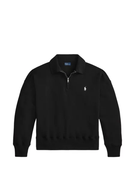 Tricou polo Polo Ralph Lauren cu dungi cu două rânduri de nasturi cu aplicații negru