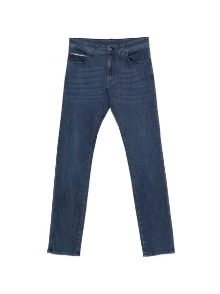 Džíny Canali s 5 kapsami modré