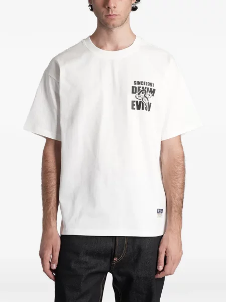 Tricou Evisu cu imagine alb