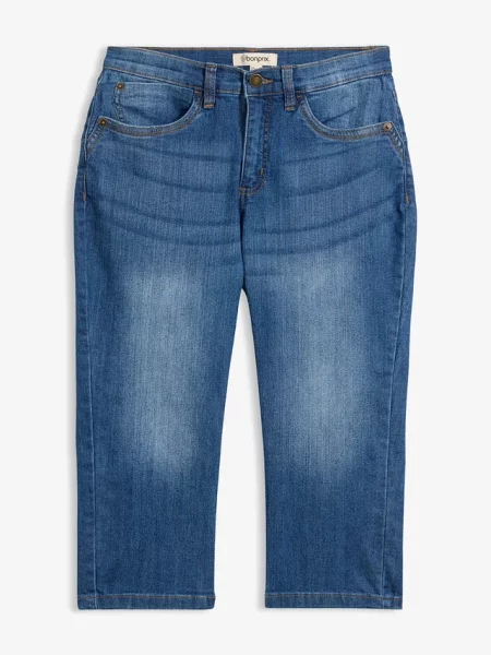 Rybaczki dżinsowe slim fit mid waist niebieskie