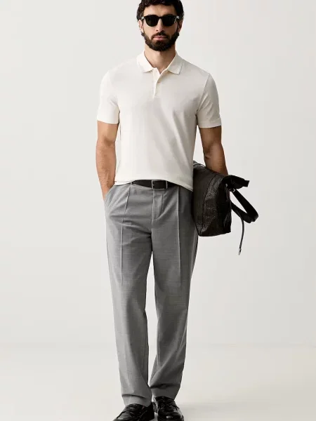 Tricou polo Boss bej