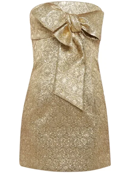 Rochie mini Dsquared2 cu funde de costum auriu