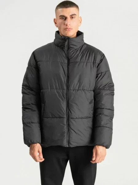 TEESHOPPEN Geacă de primăvară-toamnă Puffer Jacket negru