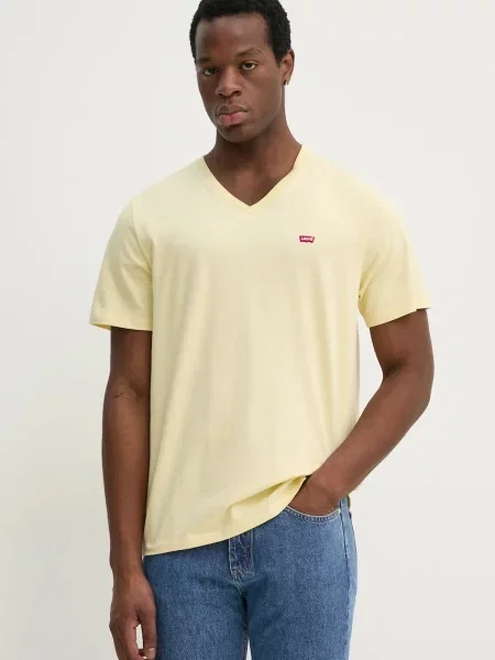 Тениска Levi's с изчистен дизайн жълто