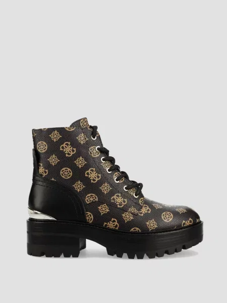 Кожаные ботильоны Guess коричневые