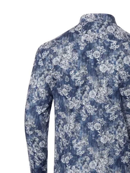 Риза с флорален принт Billionaire на цветя синьо
