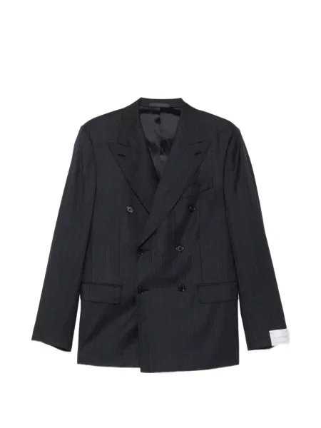 Costum Caruso cu două rânduri de nasturi albastru