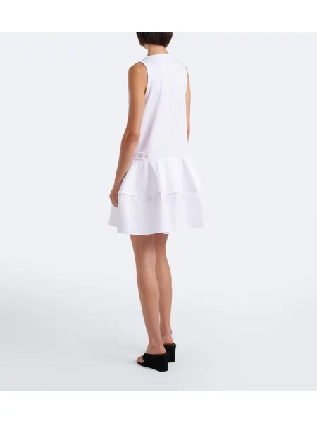 Rochie Alaïa din jerseu alb
