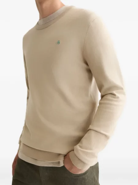 Пуловер Scotch & Soda с кръгло деколте с автограф