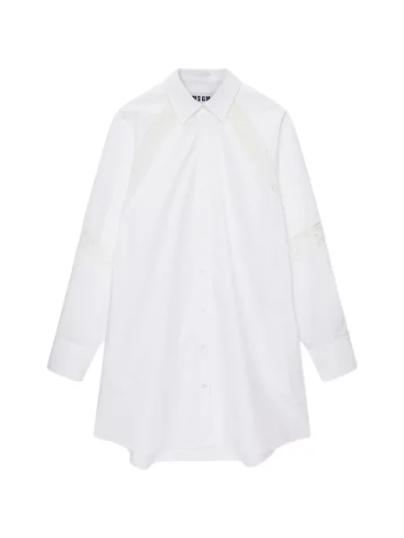 Rochie mini Msgm din dantelă de costum mini alb