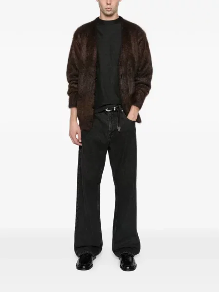 Cardigan Comme Des Garcons Homme Plus din lână alpaca maro