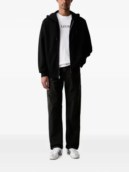 Pantaloni scurți din denim Levi's® din dantelă zdrențuiți cu talie înaltă albastru