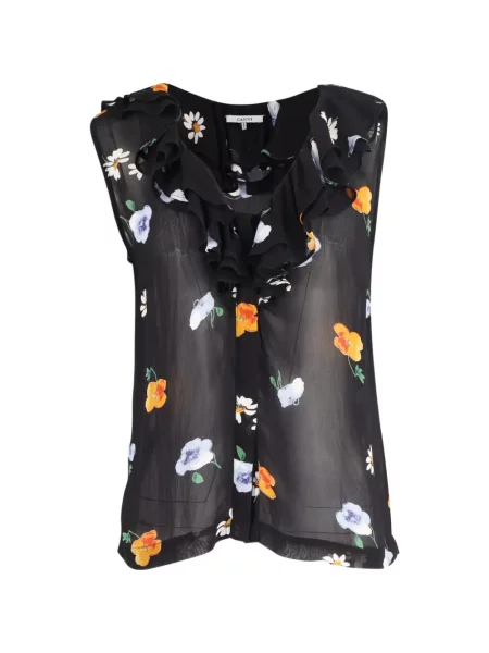 Bluză Ganni fără mâneci negru