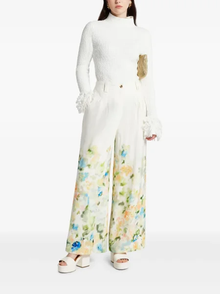 Pantaloni Aje alb