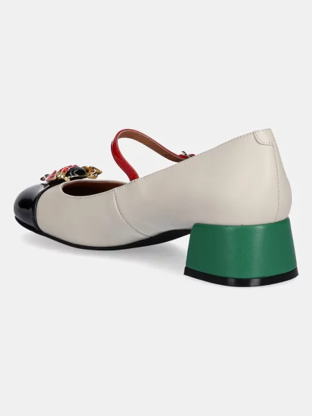 Кожаные туфли Jeffrey Campbell бежевые