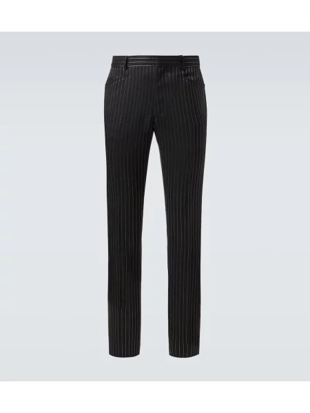 Costum Tom Ford de lână cu dungi de costum negru