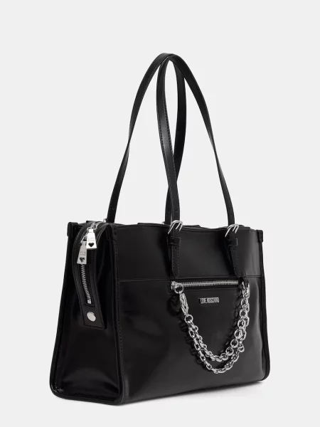 Кожаная сумка Love Moschino