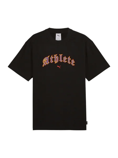 PUMA Funkcionalna majica neonsko rumena / lila / jastog črna