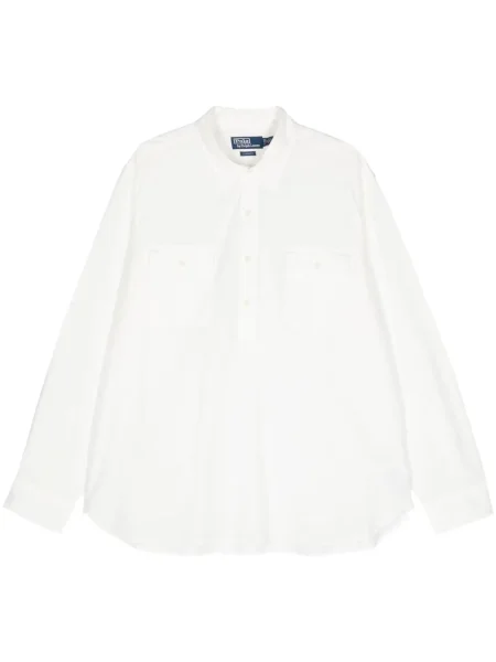 S límcem zúžené polotričko Polo Ralph Lauren s výšivkou bílé