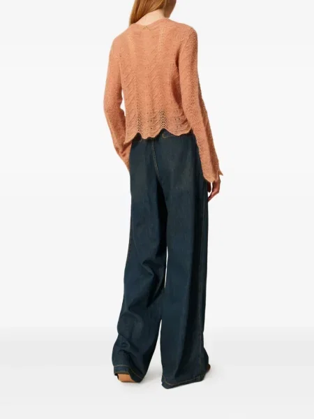 Blugi Twinset plisate albastru