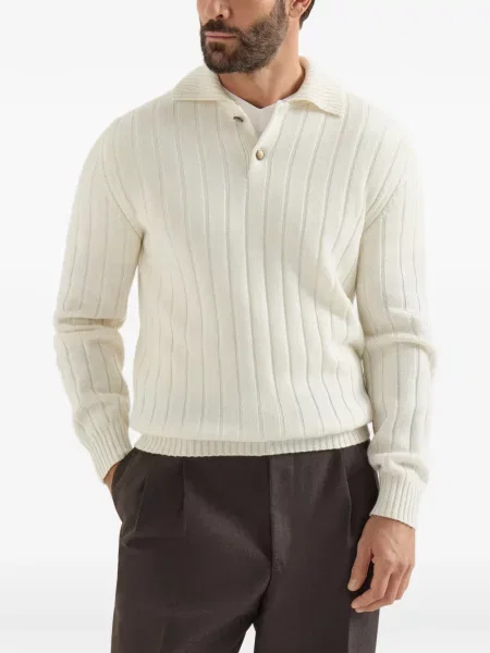 Tricou polo Brunello Cucinelli din cașmir