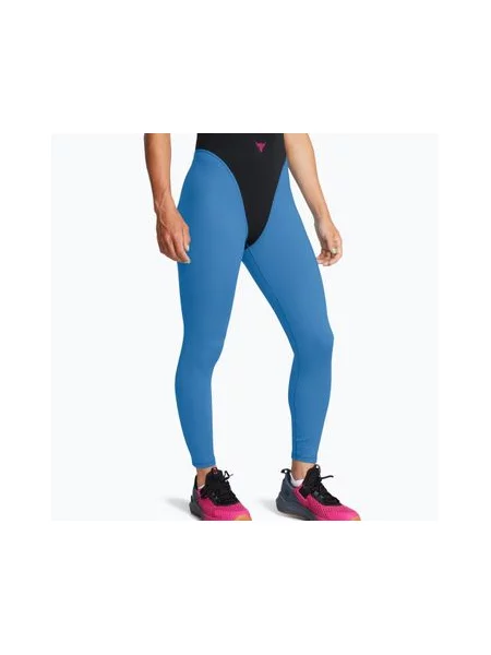 Легінси для тренувань Under Armour Project Rock LG Grind Ankle Leg black/viral blue/astro pink чорні