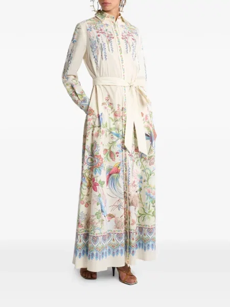 Rochie tip cămașă Etro cu model floral cu imagine de costum
