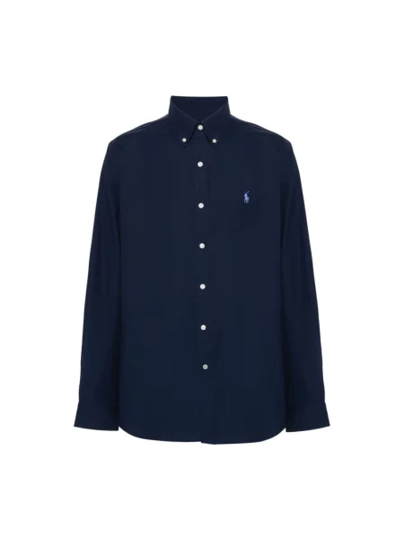 Koszula Polo Ralph Lauren z logo ze stretchu granatowa