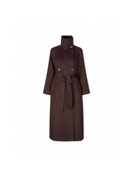 Płaszcz Samsoe Samsoe wełniany brązowy