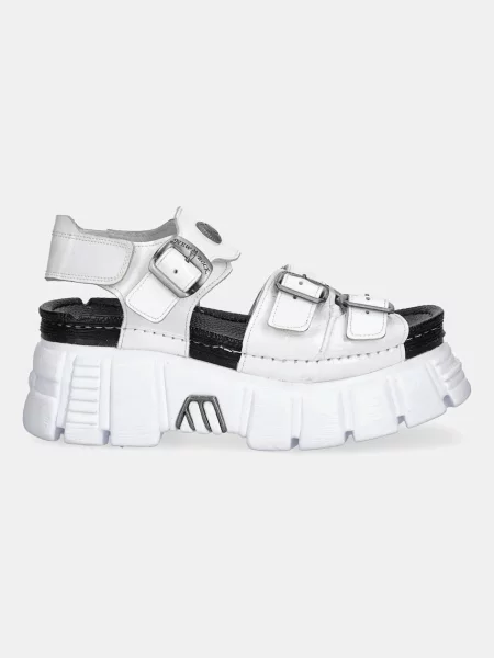 Шкіряні сандалі New Rock CHAROL ARRUGADO білий