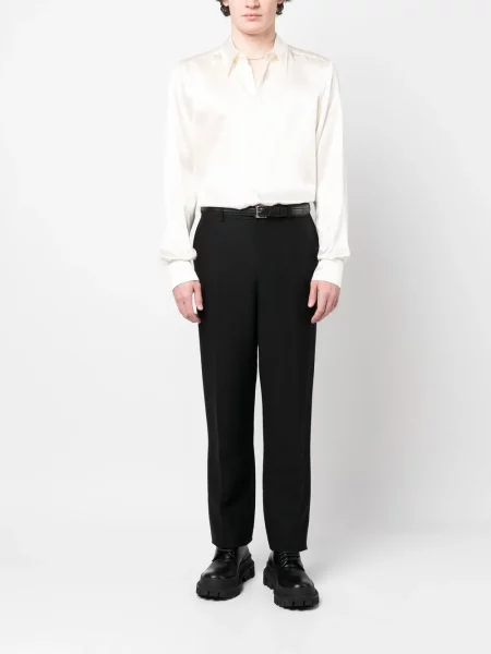 Šilkinė ilgas marškiniai Dolce & Gabbana balta