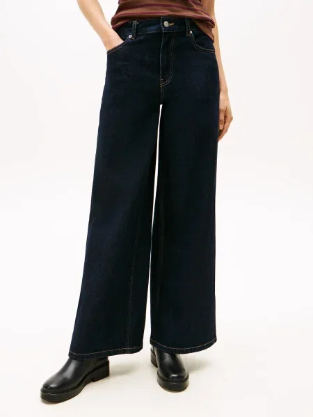 Tommy Hilfiger Blugi Bleumarin Wide Leg