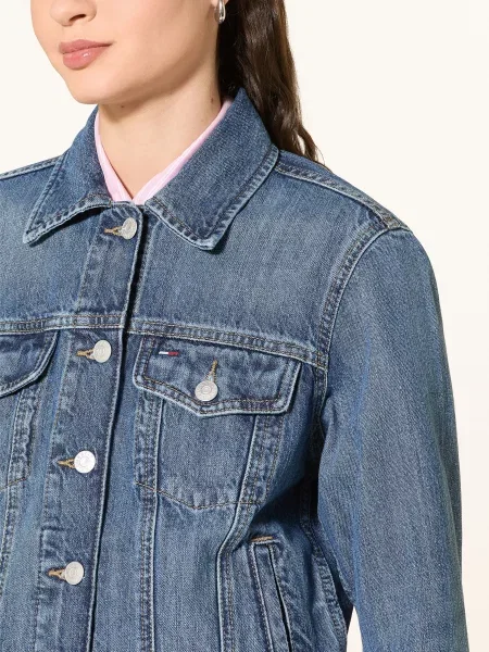 Tommy Jeans Džínová Bunda denim medium modrá
