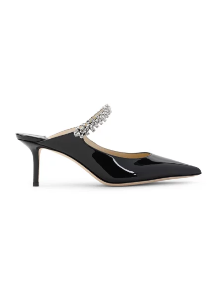 Lakierowane klapki Jimmy Choo skórzane czarne