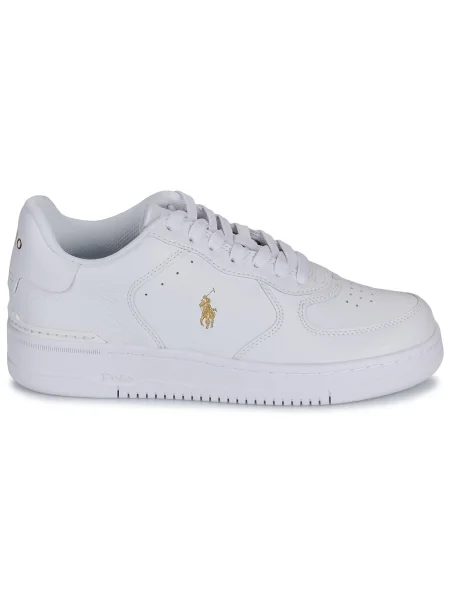 Sneakerși Polo Ralph Lauren din dantelă alb