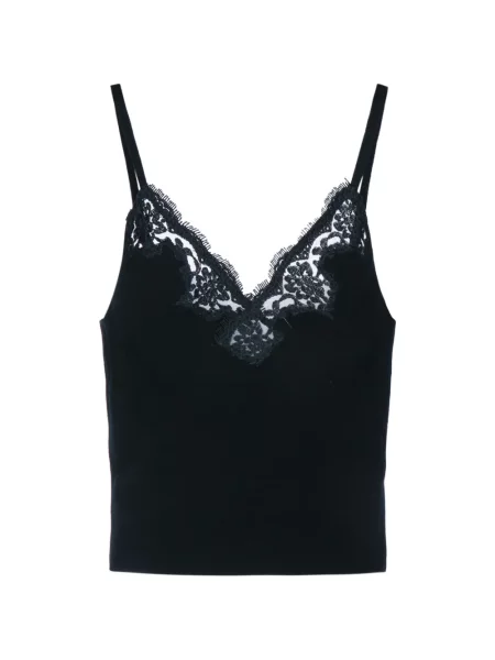 Top Ermanno Firenze din dantelă negru