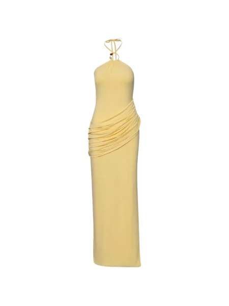 Rochie maxi Baobab drapată galben