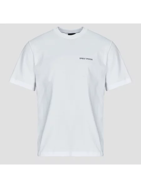 Tricou Daily Paper cu model piele de șarpe alb