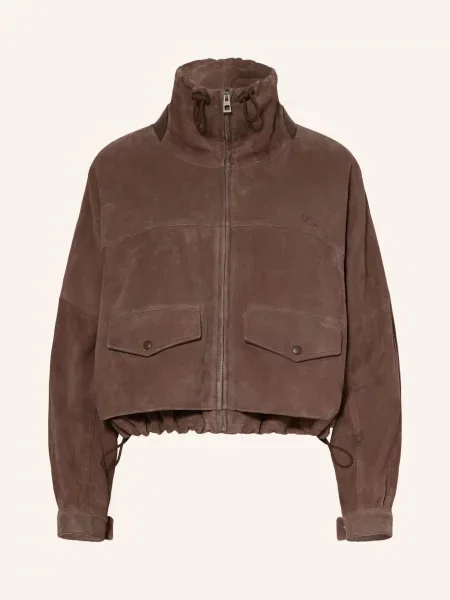 Loewe Kožená Bunda tmavě hnědá