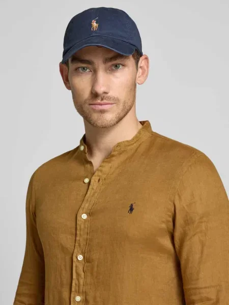 Koszula lniana o kroju slim fit ze stójką Polo Ralph Lauren