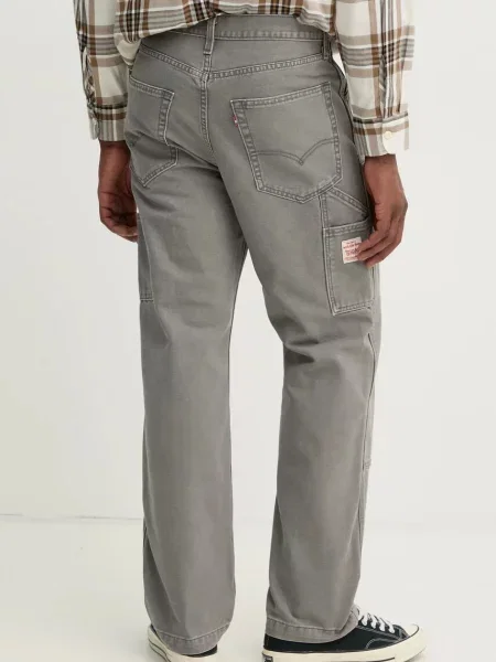 Levi's blugi din LOOSE STRT DBL KNEE bărbați gri