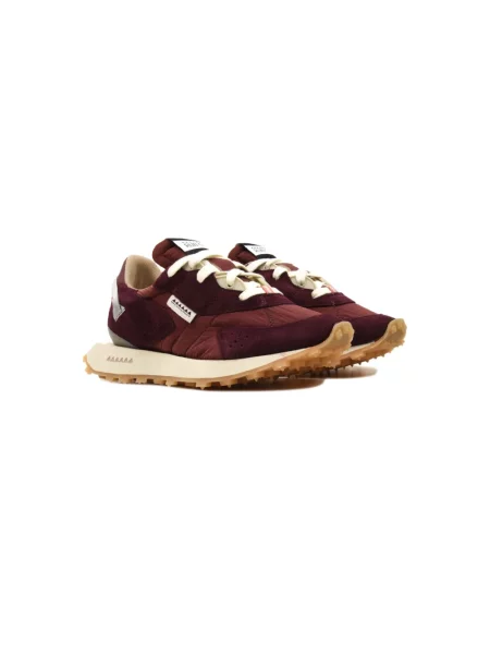 Buty do biegania Run Of skórzane do biegania czerwone