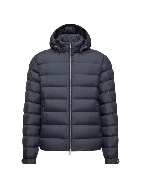 Kurtka Moncler z kapturem niebieska