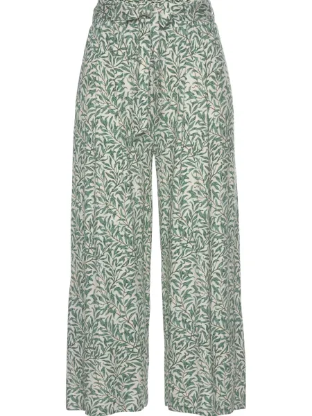 BEACH TIME Pantaloni BEACH TIME maro pastel verde