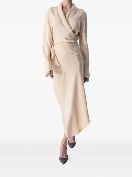 Rochie midi Peter Cohen până la genunchi de costum galben