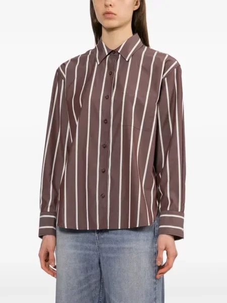 Pruhované pruhované košile Rag & Bone hnědé