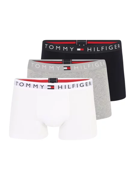 Tommy Hilfiger Underwear Bokserice morsko plava / siva melange / crvena bijela