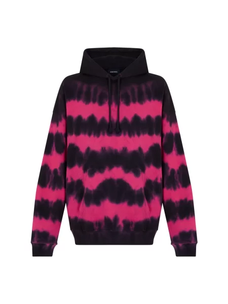 Bluza z kapturem Diesel z kapturem wiązana czarna